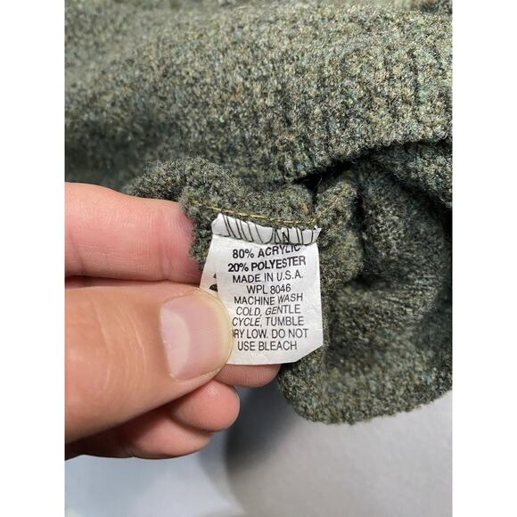 Vintage Aeropostale Sweater Mens Large Crewneck Cotton Pullover Green USA 90s - Picture 3 of 10